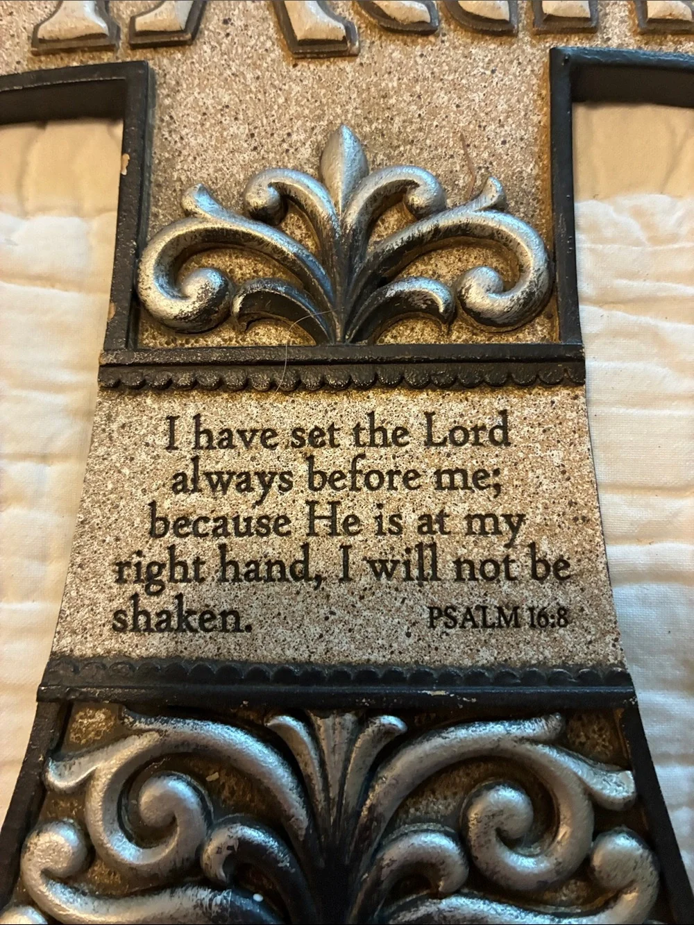 Hobby Lobby Silver and Black Faith Wall Cross
